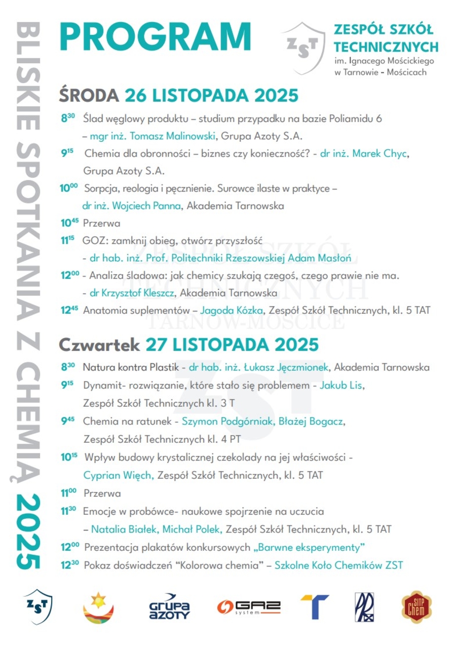 Program "Bliskich Spotkań z Chemią"